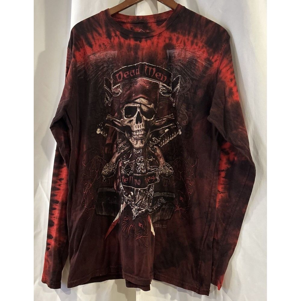 The Mountain Pirate‎ Red Dead Men Tell No Tales Skull T-shirt Tee Shirt 2XL - Picture 2 of 6